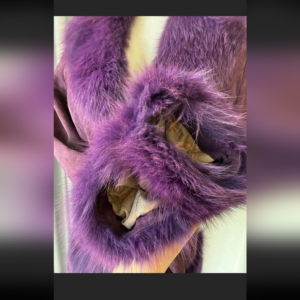 REAL lambskin & Fur Coat ! - Picture 7 of 10